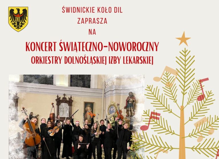 Zaproszenie na koncert  świąteczno-noworoczny Orkiestry Dolnośląskiej Izby lekarskiej