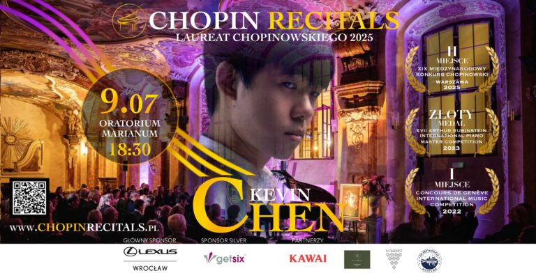 Kevin Chen laureat ostatniego Konkursu Chopinowskiego zagra we Wrocławiu!